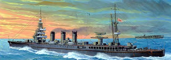 TAM-31349 1 by 700 IJN Abukuma Light Cruiser Waterline