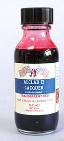 ALC-401 1 oz Bottle Transparent Red Lacquer