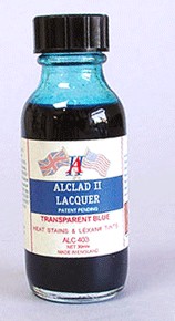 ALC-403 1 oz Bottle Transparent Blue Lacquer