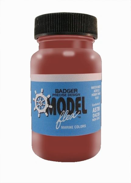 Picture of Badger BAD-16401 Modelflex Marine Color&#44; Anti-Fouling Red Oxide - 1 oz Bottle