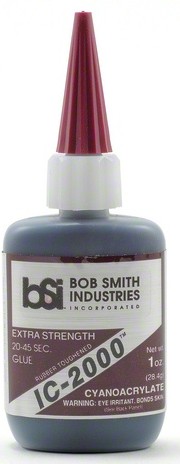 Picture of Bob Smith Industries BSI-118 Ic-2000 Black Rubber-Toughened CA Glue&#44; 1 oz