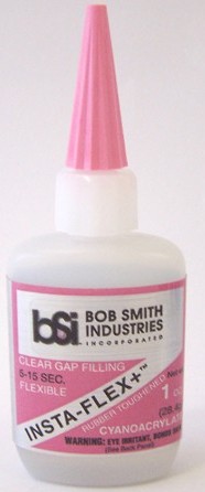 Picture of Bob Smith Industries BSI-120 Insta-Flex Clear Rubber-Toughened CA Glue, 1 oz