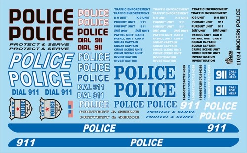 Picture of Gofer Racing GOF-11024 1 by 24-1 by 25 Modern Police Graphics