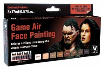 Vallejo Acrylic Paints VLJ-72865 17 ml Bottle Face Painting Male & Female Game Air Paint Set - 8 Colors -  Vallejo Paint