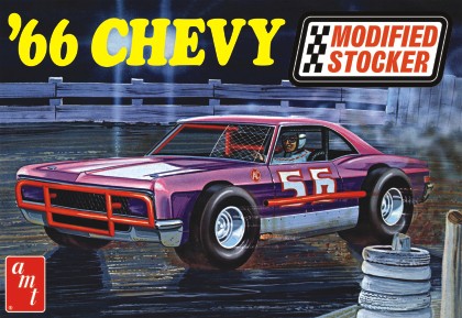 AMT-1183 1 by 25 1966 Chevy Impala Modified Stocker Race Car