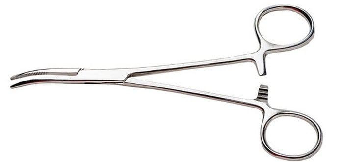 5.5 in. Stainless Steel Curved Nose Hemostat