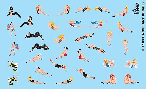 GOF-11033 1 by 24-1 by 25 Nose Art Model Graphics