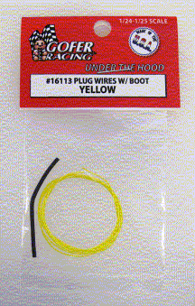GOF-16113 1 by 24-1 by 25 Yellow Plug Wire 2 ft. with Plug Boot Material