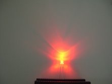 Picture of Miniatronics MNT-1282105 Clear Tower LED 2 mm dia. with 470 Ohm Limiting Resistor, Red - Pack of 5