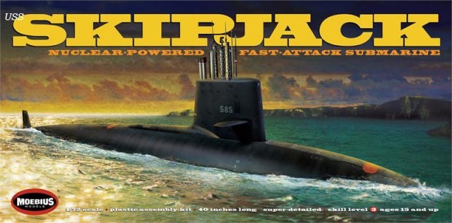 MOE-1400 1 by 72 USS Skipjack Nuclear-Powered Fast-Attack Submarine