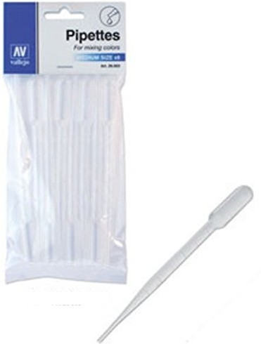Vallejo Acrylic Paints VLJ-26003 Pipettes Medium Size - Pack of 8