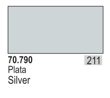 Vallejo Acrylic Paints VLJ-70790 35 ml Bottle Metallic Liquid Silver Model Color