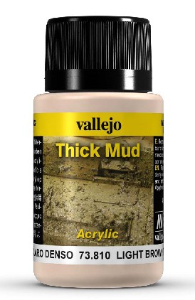 Vallejo Acrylic Paints VLJ-73810 40 ml Bottle Light Brown Thick Mud Weathering Effect
