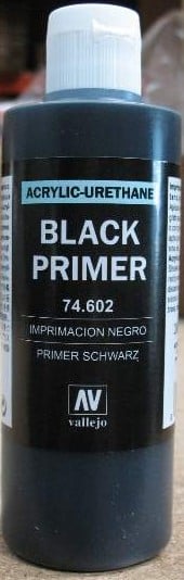 Vallejo Acrylic Paints VLJ-74602 200 ml Bottle Black Surface Primer -  Vallejo Paint