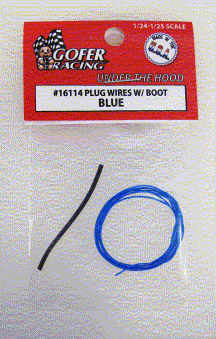 GOF-16114 1 by 24-1 by 25 Blue Plug Wire 2 ft. with Plug Boot Material