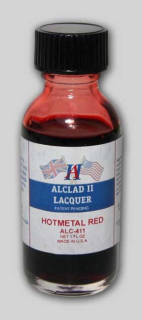 ALC-411 1 oz Bottle Hot Metal Red Lacquer