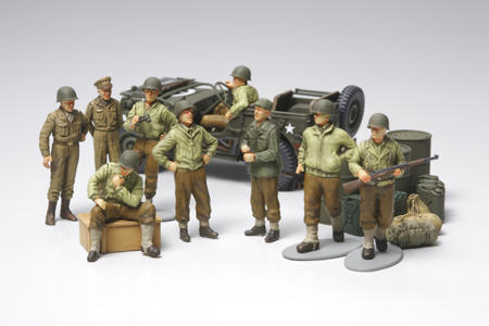 TAM-32552 1 by 48 WWII US Infantry at Rest 9 & Jeep