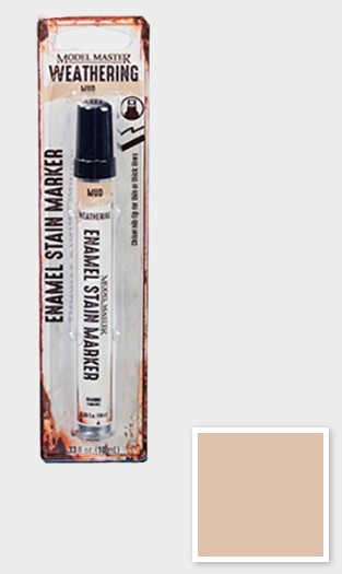 TES-342894 0.33 oz Tube Model Master Weathered Enamel, Stain Marker Mud