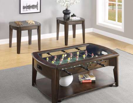Picture of Steve Silver DL250CBN 45 x 28 x 20 in. Diletta Cocktail Table with Foosball