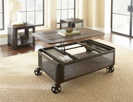 Picture of Steve Silver BW200CAS 52 x 32 x 20 in. Barrow Lift Top Cocktail Table with Casters