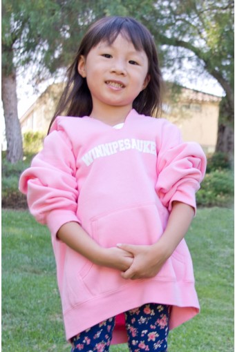Youth Pullover Hood with V-Slit & Pocket, Apple - Small