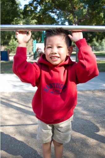 651APS Youth Pullover Hood, Apple - Small