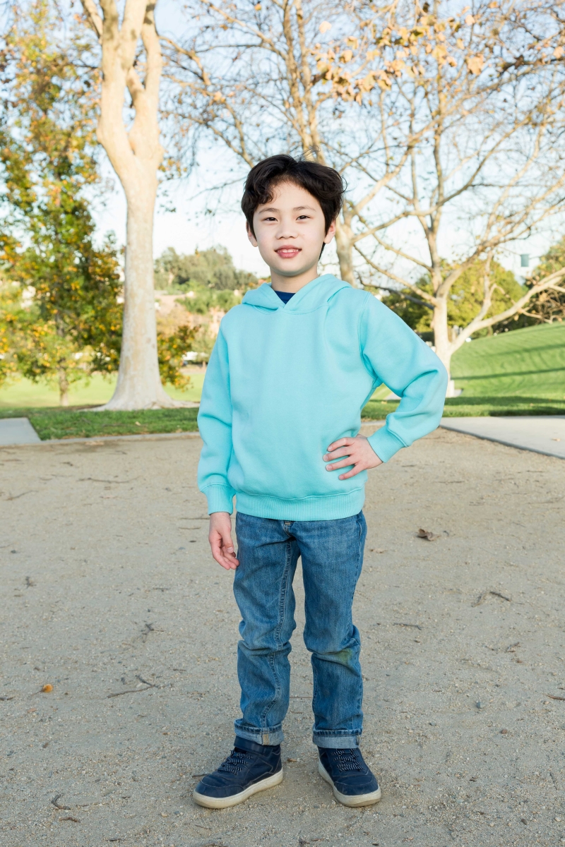 Youth Pullover Hood, Aqua - Extra Large