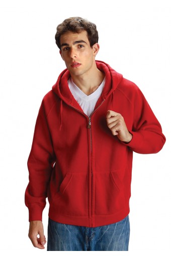 Picture of Wild Palms 906DHM Mens Advanced Fleece Full Zip Hood, Dark Heather - Medium