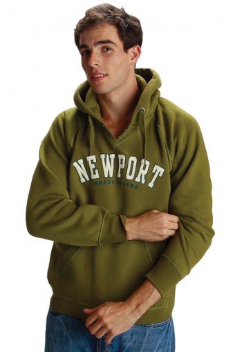 Picture of Wild Palms 908DEM Mens Advanced Fleece V-Slit Hood, Denim - Medium
