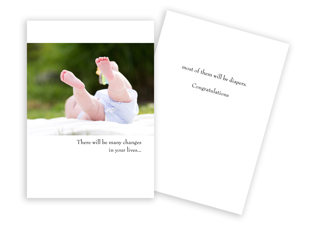 Picture of Sun Day Greetings GC 1960 NB There Will Be Many Changes Baby on Back Greeting Card