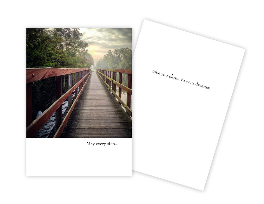 Picture of Sun Day Greetings GC 1843 CG May Every Step Wooden Bridge Congratulations & Graduation Greeting Card