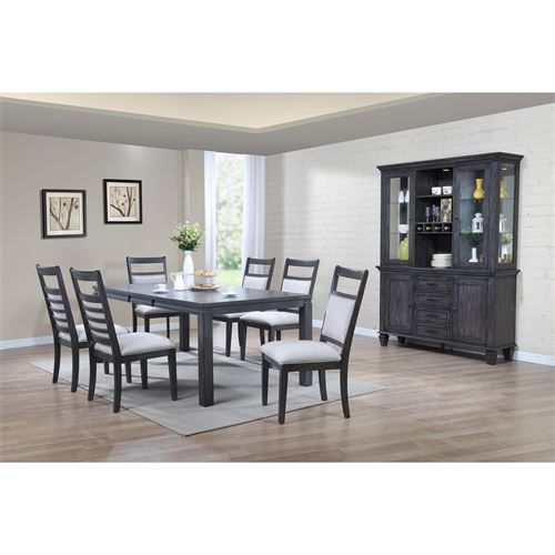 Shades of Gray 9 Piece Dining Set with China Cabinet -  Sunset Trading, DLU-EL9282-C90-BH9PC