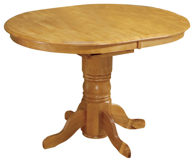Pedestal Butterfly Leaf Pub Table- Light Oak
