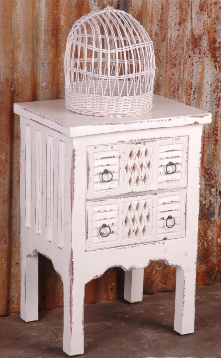 Cottage End Table Whitewash