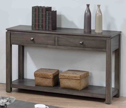 Picture of Sunset Trading áShades of Gray Sofa Console with Drawers and Shelf