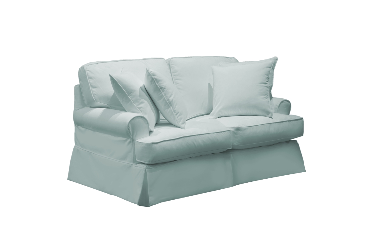 Horizon Slipcovered Loveseat Ocean Blue - 36 x 60 x 38 in.