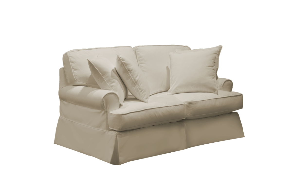 Horizon Slipcovered Loveseat Tan - 36 x 60 x 38 in.