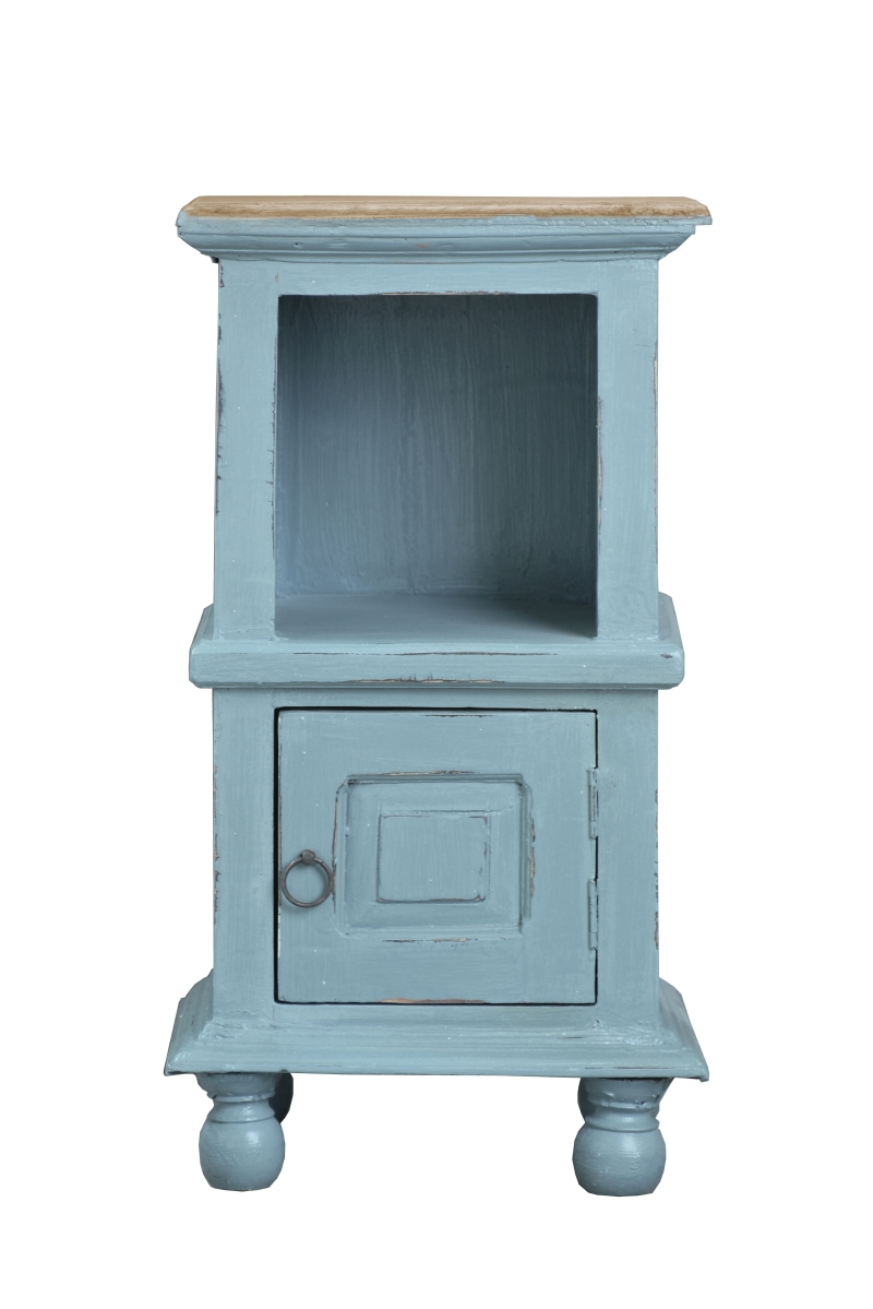Cottage Table with Two Tone Beach - Blue & Brown