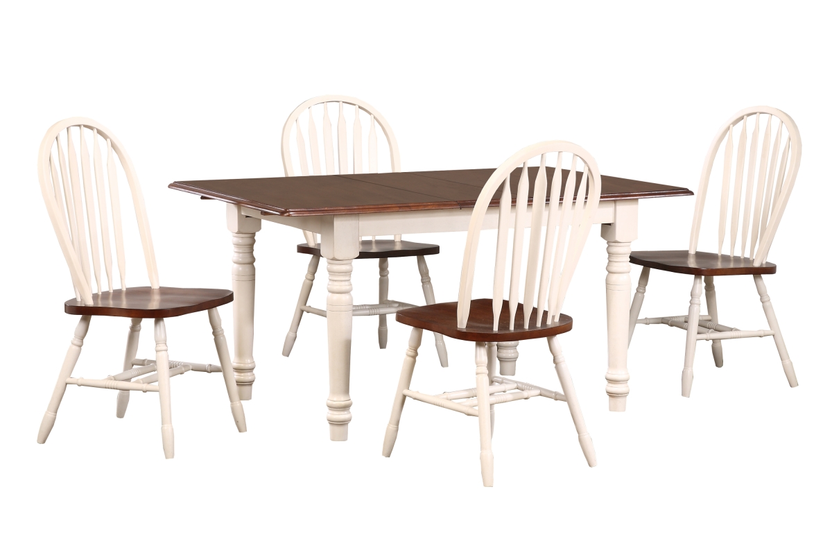 Andrews Butterfly Dining Set with Arrowback Chairs - 5 Piece
