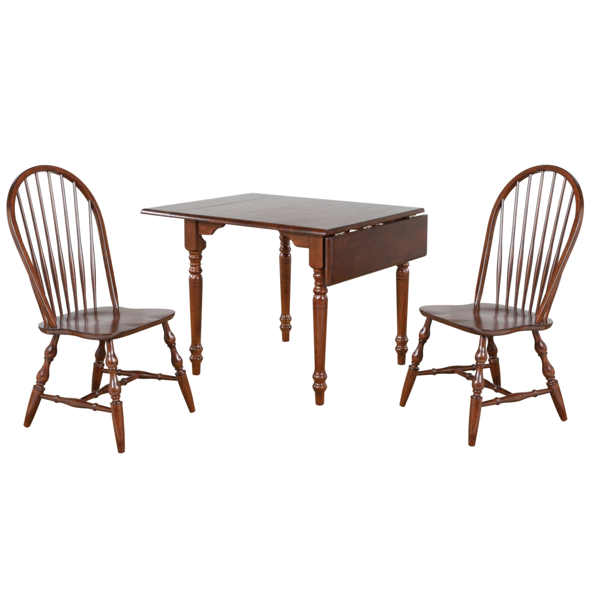 48 in. Andrews Rectangular Dining Set, Chestnut Brown Wood - 3 Piece