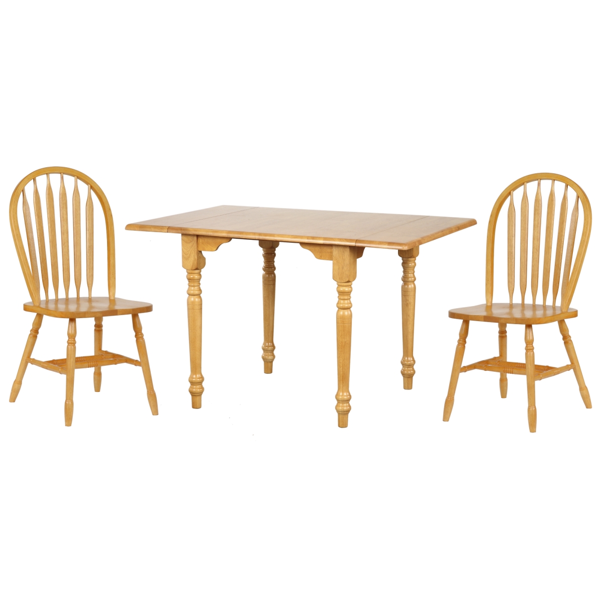 PK-TLD3448-820-LO3P 48 in. Selections Wood Rectangular Extendable Dining Set, Light Oak - 3 Piece