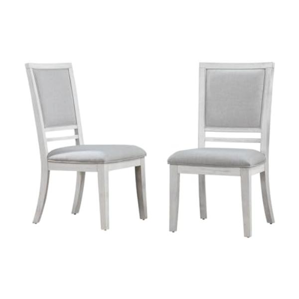 Picture of Sunset Trading AG-638-901-2 Dover Dining Side Chair&#44; Cerused White Oak Wood - Set of 2