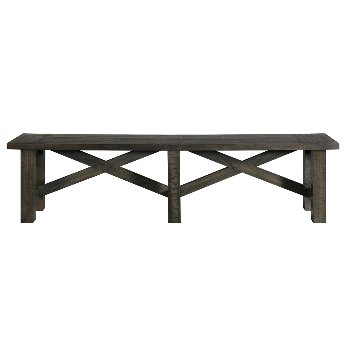 ED-SKBN 18 x 72 x 16 in. Trestle Dining Bench, Distressed Gray Wood