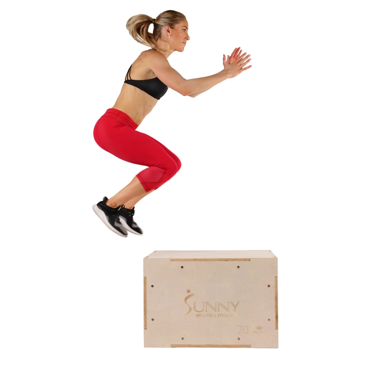 Picture of Sunny Health & Fitness No. 084 Wood Plyo Box with Cover