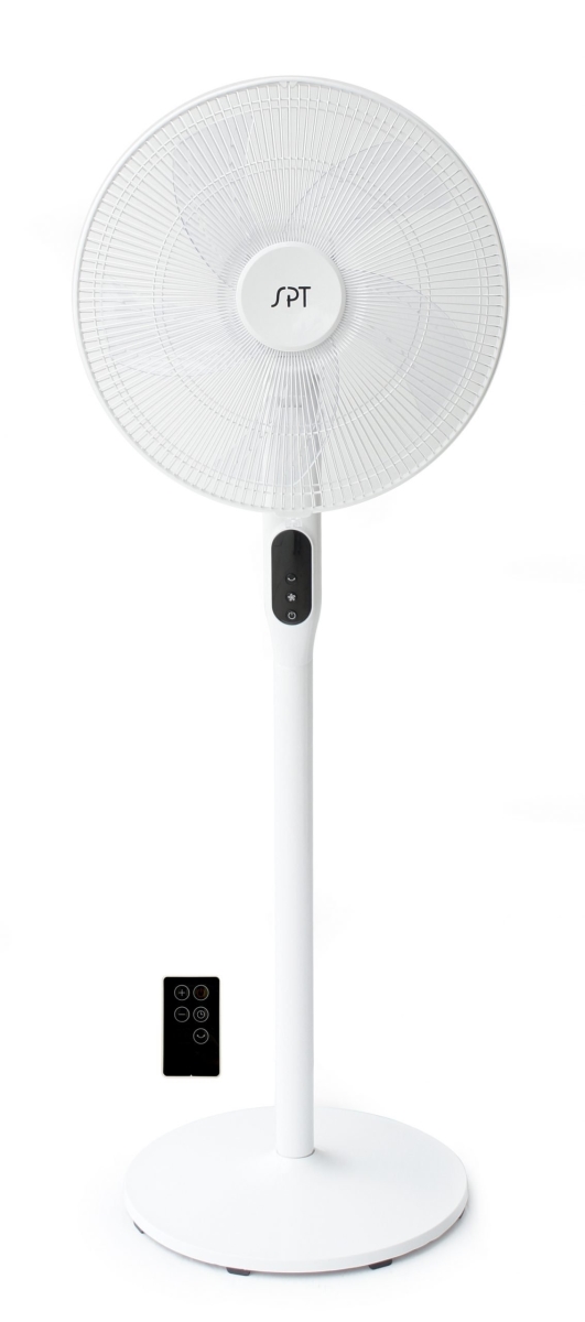 Picture of Sunpentown SF-16D48W 16 in. DC-Motor Energy Saving Stand Fan with Remote & Timer&#44; Piano White