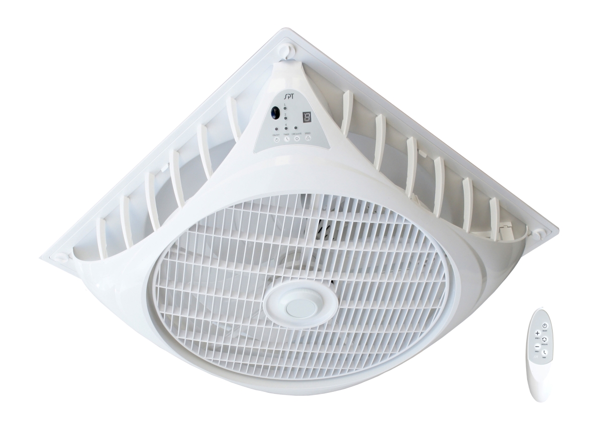 SF-1691CB 16 in. DC-Motor Drop Ceiling Fan, White