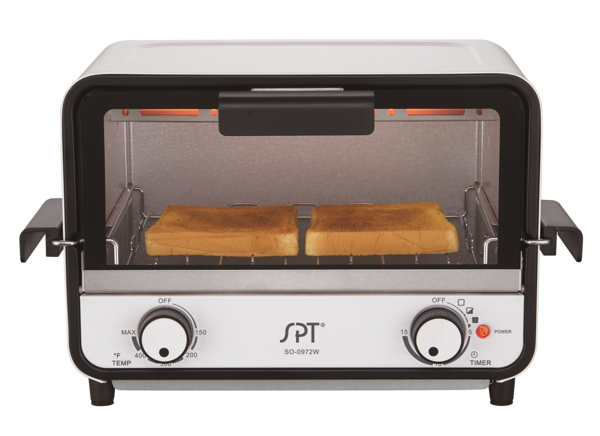 Picture of Sunpentown SO-0972WB 9 Liter Easy Grasp 2-Slice Countertop Toaster Oven, White