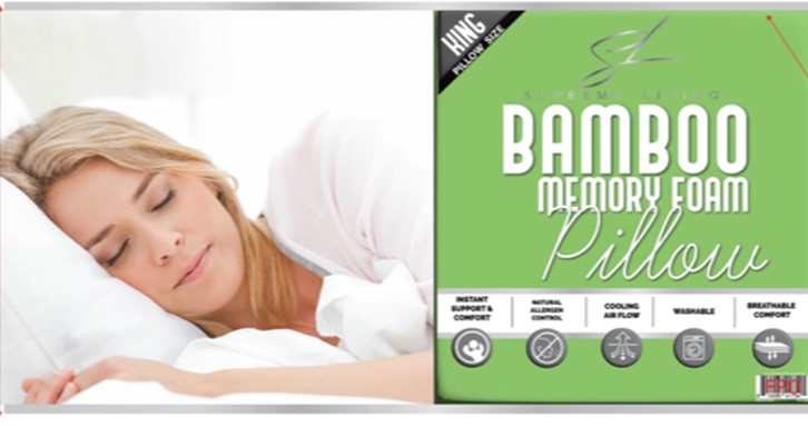 Picture of Supreme Living PC41681 Bamboo Pillow - Standard Size