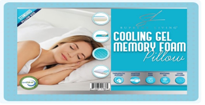 Picture of Supreme Living PC41836 Cooling Gel Memory Foam Pillow - Standard Size