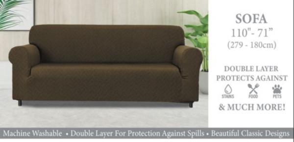 SA41899 Double Layer Sofa Slipcover - Brown